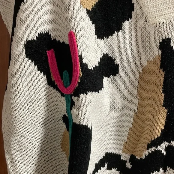 RESERVED|Multicolor Printed Sweater Vest New - Picture 3 of 4